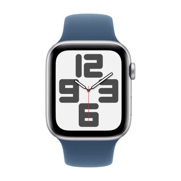 Apple Watch Series SE 2024 40mm Silver Aluminum Case with Denim Sport Band M/L